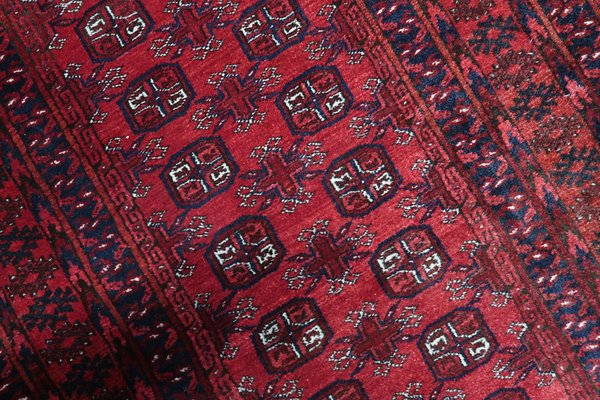 Vintage Afghan Ersari Runner Rug, 1960s-JZV-1725673