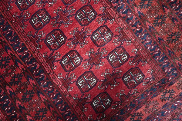 Vintage Afghan Ersari Runner Rug, 1960s-JZV-1725673