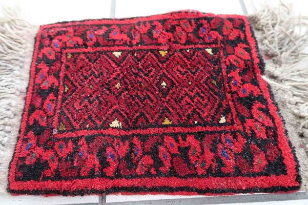 Vintage Afghan Handmade Ersari Mat, 1970s-JZV-1420841