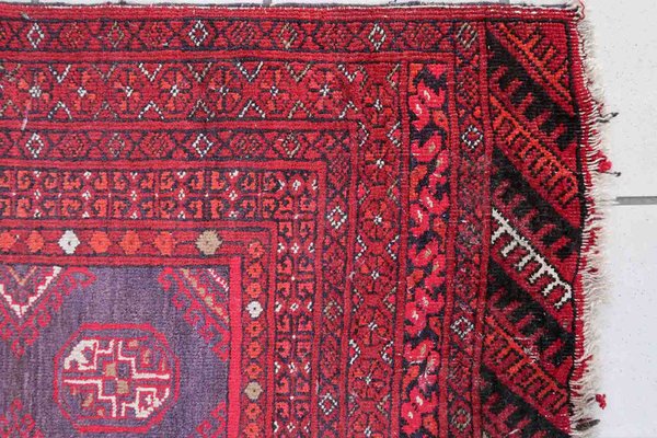 Vintage Afghan Handmade Ersari Rug, 1950s-JZV-1357277