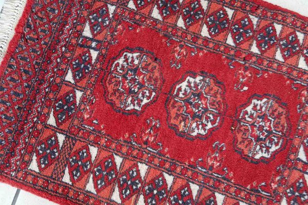 Vintage Afghan Handmade Ersari Rug, 1970s-JZV-1343697