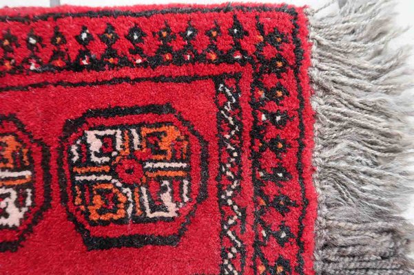 Vintage Afghan Handmade Ersari Runner Mat, 1970s-JZV-1420839