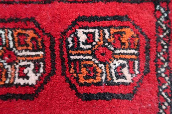 Vintage Afghan Handmade Ersari Runner Mat, 1970s-JZV-1420839