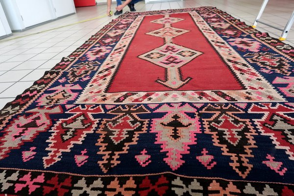 Vintage Afghan Handmade Herati Kilim Rug, 1960s-JZV-1746430