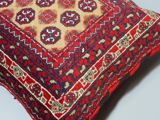 Vintage Afghan Turkmen Nomad Rug Seat Cushion, 1970s-UZN-1447878