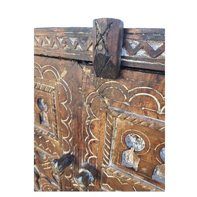 Vintage African Hand Carved Wardrobe-TCS-1721969