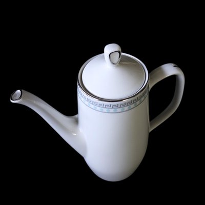 Vintage Akropolis Coffee Pot in White and Blue from Rörstrand-JKV-2027440