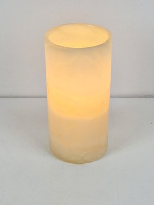 Vintage Alabaster Stone Tube Table Lamp, Spain, 1970-AXJ-2020473