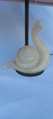 Vintage Alabaster Table Lamps with Snail Design, Set of 2-QLH-821430