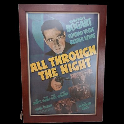 Vintage All Through the Night Humphrey Bogart Movie Framed Poster-TCS-1152812