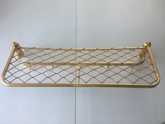 Vintage Aluminum Coat Hanger with 81/28 Gilded Mesh, 1970s-WQQ-935928