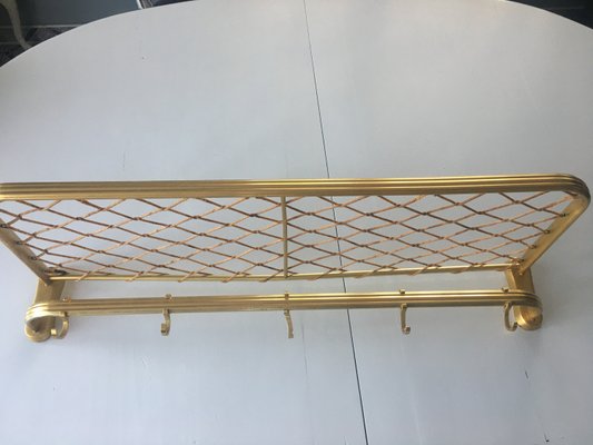 Vintage Aluminum Coat Hanger with 81/28 Gilded Mesh, 1970s-WQQ-935928