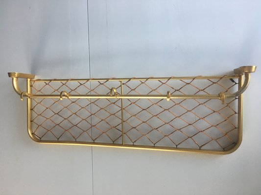 Vintage Aluminum Coat Hanger with 81/28 Gilded Mesh, 1970s-WQQ-935928