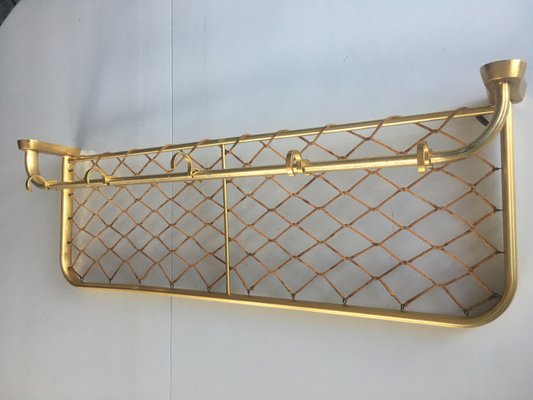 Vintage Aluminum Coat Hanger with 81/28 Gilded Mesh, 1970s-WQQ-935928