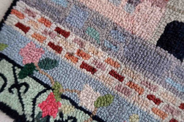 Vintage American Hooked Rug, 1940s-JZV-1427237