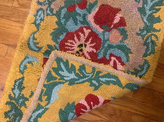 Vintage American Hooked Rug, 1960s-JZV-1187534