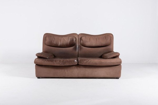 Vintage Aniline Leather 2 Seater Sofa, 1970s-KMC-1081131