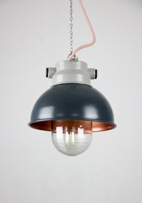 Vintage Anthracite Small Industrial Pendant Lamp from TEP-HGJ-739238