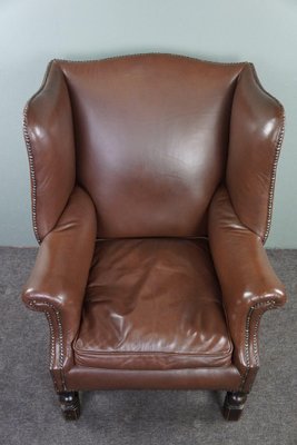 Vintage Armchair in Brown Leather-HPP-1764181