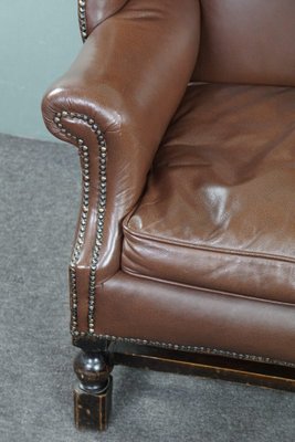 Vintage Armchair in Brown Leather-HPP-1764181