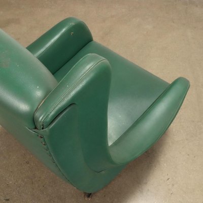 Vintage Armchair in Leatherette & Metal, Italy, 1950s-VMM-1801494