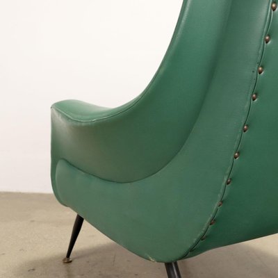 Vintage Armchair in Leatherette & Metal, Italy, 1950s-VMM-1801494