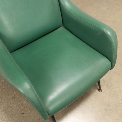 Vintage Armchair in Leatherette & Metal, Italy, 1950s-VMM-1801494