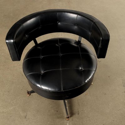 Vintage Armchair in Metal & Leatherette, Italy, 1960s-VMM-1793923