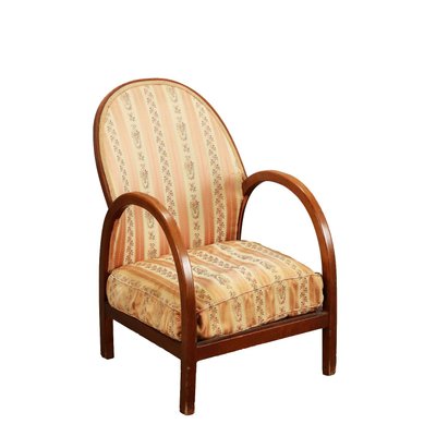 Vintage Armchair in Painted Beech and Cloth, 1950s-VMM-1808186