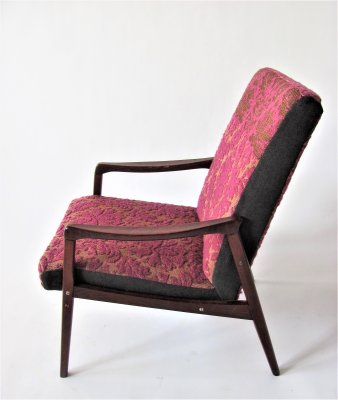 Vintage Armchair in Purple from Jitona, Czechoslovakia, 1960s-ZWG-1254305