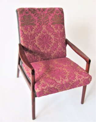 Vintage Armchair in Purple from Jitona, Czechoslovakia, 1960s-ZWG-1254305