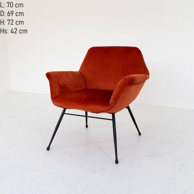 Vintage Armchair in Red, 1950s-SXX-1739463