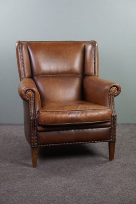 Vintage Armchair in Sheep Leather-HPP-1764179