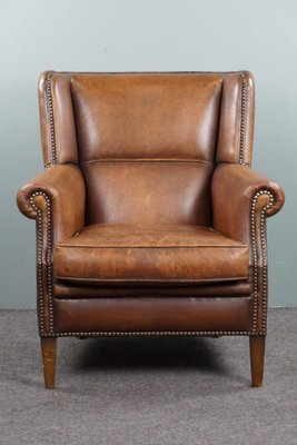 Vintage Armchair in Sheep Leather-HPP-1764179