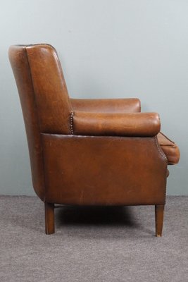 Vintage Armchair in Sheep Leather-HPP-1764179