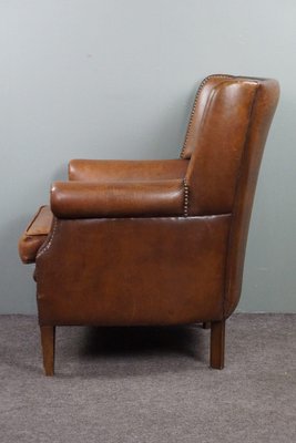 Vintage Armchair in Sheep Leather-HPP-1764179