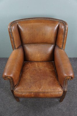 Vintage Armchair in Sheep Leather-HPP-1764179