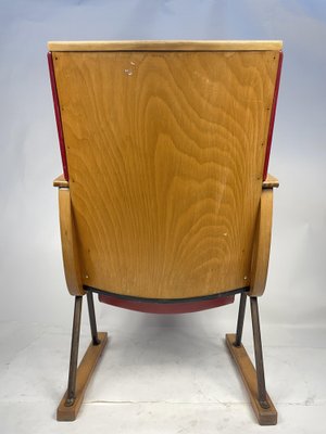 Vintage Armchair in Wood and Leather-GKM-1808141