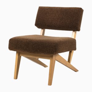 Vintage Armchair in Wood & Fabric-OKG-1765796