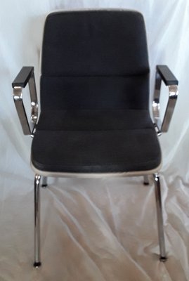 Vintage Armchair with Steel Pipe Frame, 1970s-HOI-1066746