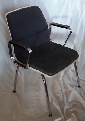 Vintage Armchair with Steel Pipe Frame, 1970s-HOI-1066746