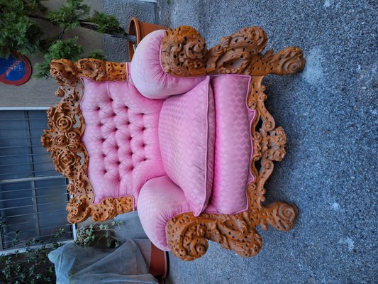 Vintage Armchair with Urano Palma Pink Fabric, 1980s-OHK-2020730