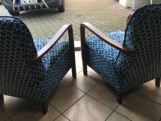 Vintage Armchairs, 1940s, Set of 2-WQQ-933345