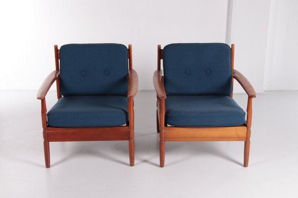 Vintage Armchairs by Grete Jalk attributed to France and Son / France & Daverkosen, Denmark, 1960s , Set of 5-EZZ-1371531