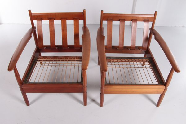 Vintage Armchairs by Grete Jalk attributed to France and Son / France & Daverkosen, Denmark, 1960s , Set of 5-EZZ-1371531