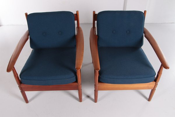 Vintage Armchairs by Grete Jalk attributed to France and Son / France & Daverkosen, Denmark, 1960s , Set of 5-EZZ-1371531