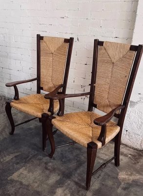 Vintage Armchairs in Beech, Set of 2-ODB-1807882