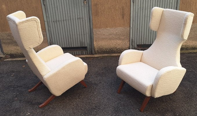 Vintage Armchairs in White Boucle, 1990s, Set of 2-OHK-2020710