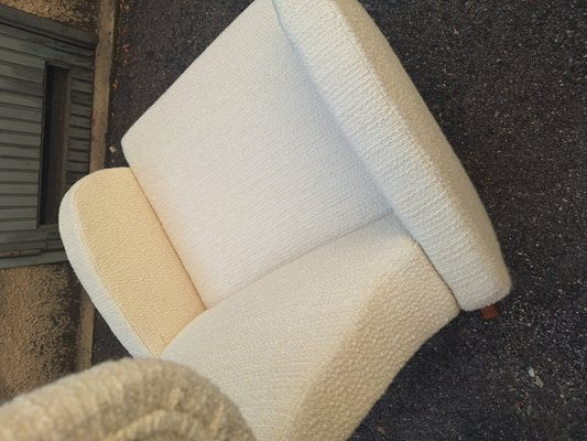 Vintage Armchairs in White Boucle, 1990s, Set of 2-OHK-2020710