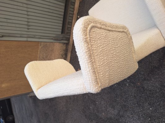 Vintage Armchairs in White Boucle, 1990s, Set of 2-OHK-2020710